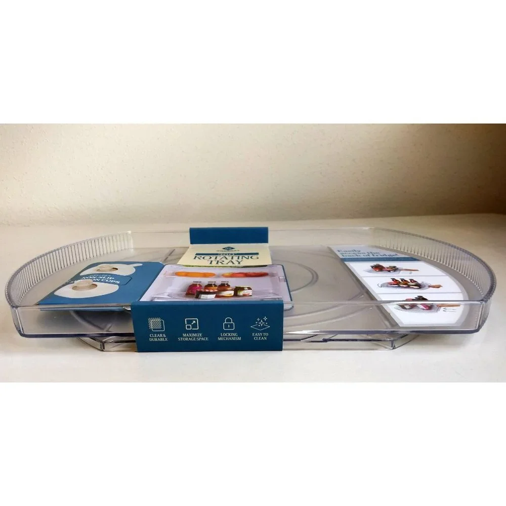 360 Rotating Fridge Tray Organizer, Refrigerator Lazy Susan
